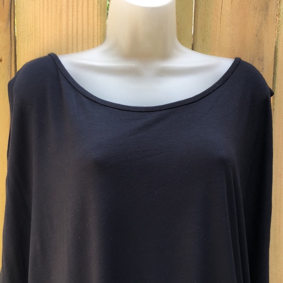 Eileen Fisher Black High front Low Back Sleeveless Butterfly Blouse Size L - Picture 4 of 16